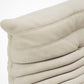 White Teddy Modern Ergonomic Accent Armless Floor Sofa Lounge Chair and Ottomam