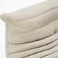 White Teddy Modern Ergonomic Accent Armless Floor Sofa Lounge Chair and Ottomam